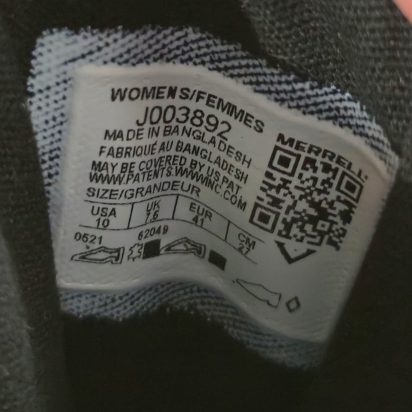 NWOB MERRELL HOLLY 2 BLACK LEATHER &  TEXTILE ANKLE BOOTS Womens Size 10 - Picture 5 of 6